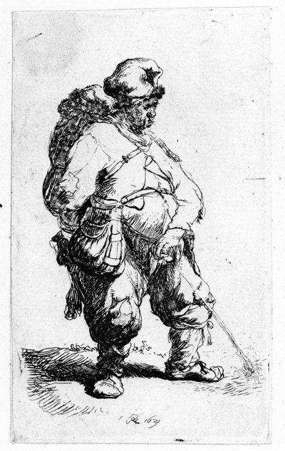 Un homme urinant, 1631 - Rembrandt van Rijn